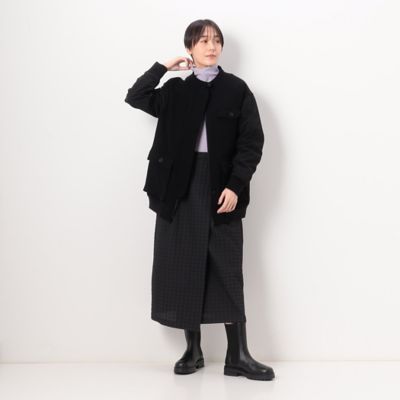 ＋サイズ 〕 【マルチウェイ】やわらかメルトン ワークジャケット 