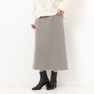 ＜Gabardine K.T+ (Women/大きいサイズ)＞〔　＋サイズ　〕　【セットアップ対応】のびのびフラノジャージー　バックフレアスカート（７８０８ＦＡ０７）