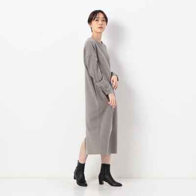 〔　＋サイズ　〕　のびのびフラノジャージー　ニットベスト付ワンピース（７８０８ＯＡ０９）