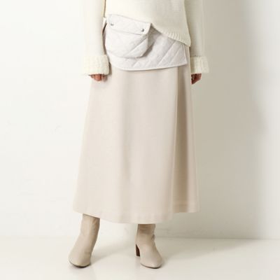 ＜Gabardine K.T+ (Women/大きいサイズ)＞〔＋サイズ〕タフタキルティング　重ね着風フレアスカート（７８０９ＦＷ０６）