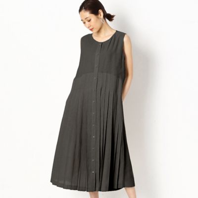 ＜Gabardine K.T+ (Women/大きいサイズ)＞〔＋サイズ〕抄繊糸キュプラ平織り　プリーツドレス（７８０９ＯＹ０４）