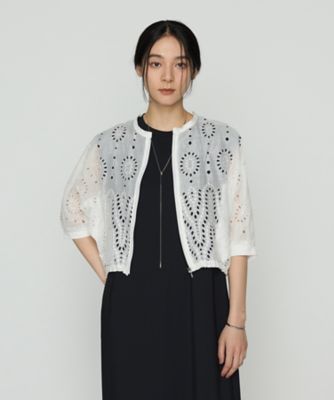 ＜Gabardine K.T+ (Women/大きいサイズ)＞〔　＋サイズ　〕　エンブロイダリー　ラミー刺繍ブルゾン（７８０９ＶＫ０５）