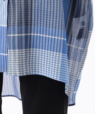 〔　＋サイズ　〕　ラミーコットンチェック　シャツ（７８１２ＨＧ０５）