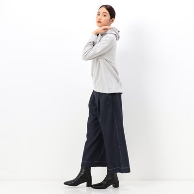 〔＋サイズ〕【洗える】デニム調プリント　ワイドパンツ（７８１５ＰＡ０２）