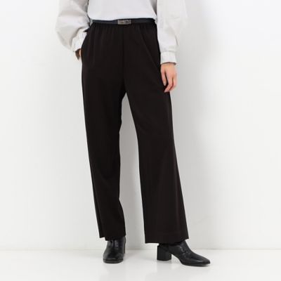 〔＋サイズ〕【洗える】ハイストレッチポンチ　ワイドパンツ（７８１５ＰＡ０８）