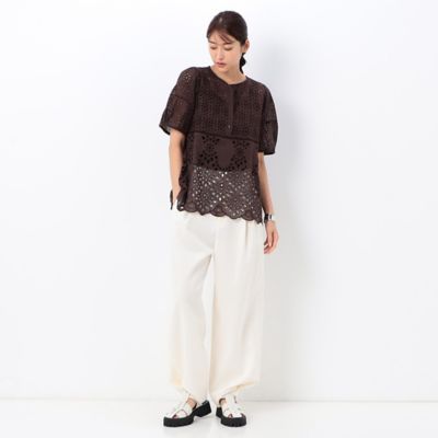 〔　＋サイズ　〕　【洗える】モダンコットン　コクーンパンツ（７８１５ＰＣ１２）
