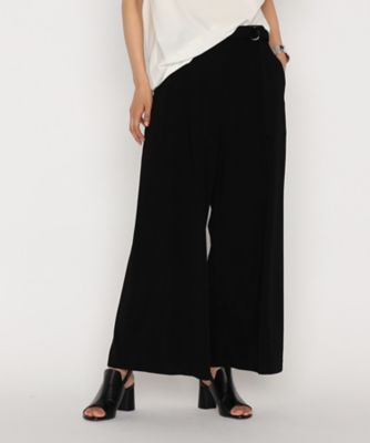 【送料無料】Gabardine K.T+ (Women/大きいサイズ)/ギャバジンケーティープラス 〔 +サイズ 〕 ハイテンションポンチ タックワイドパンツ(7815PK03) クロ パンツ・ズボン【三越伊勢丹/公式】