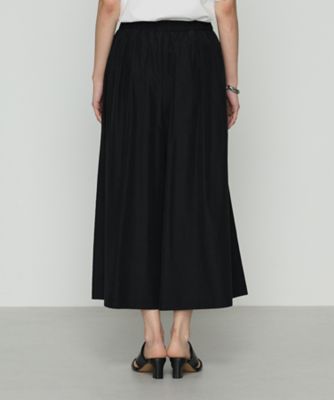 MARK&LONA ブラック キュロットパンツ ＋サイズ 〕 トリアセタイプライター キュロットパンツ