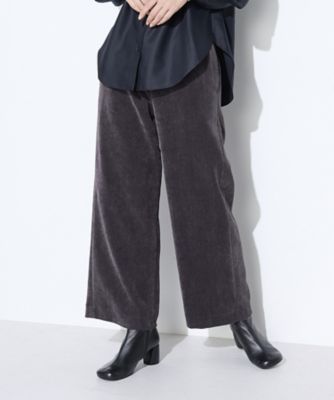 ＜Gabardine K.T+ (Women/大きいサイズ)＞〔　＋サイズ　〕　コーデュロイ　ワイドパンツ（７８１５ＰＭ０５）