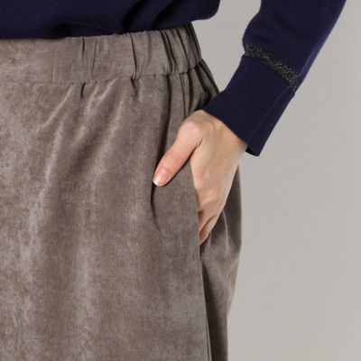 〔＋サイズ〕【ウォッシャブル】コーデュロイ　巻きスカート風パンツ（７８１５ＰＷ０３）