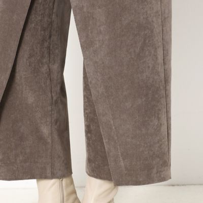 〔＋サイズ〕【ウォッシャブル】コーデュロイ　巻きスカート風パンツ（７８１５ＰＷ０３）