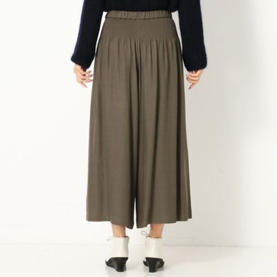 〔＋サイズ〕【洗える】キュプラレーヨン　ゴムガウチョパンツ（７８１５ＰＷ０５）