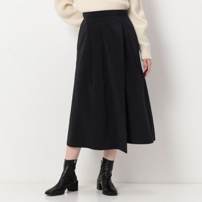 〔＋サイズ〕【洗える】タフタ　巻き風スカート（７８１６ＦＡ０３）