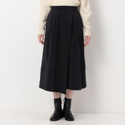 〔＋サイズ〕【洗える】タフタ　巻き風スカート（７８１６ＦＡ０３）