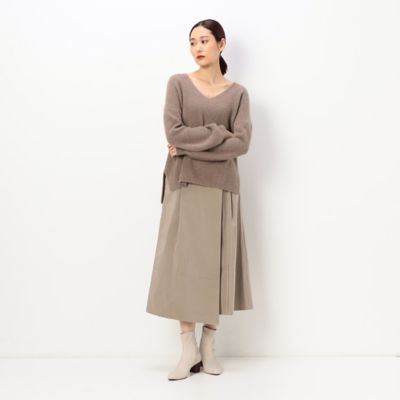 〔＋サイズ〕【洗える】タフタ　巻き風スカート（７８１６ＦＡ０３）