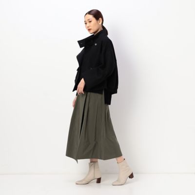 〔＋サイズ〕【洗える】タフタ　巻き風スカート（７８１６ＦＡ０３）