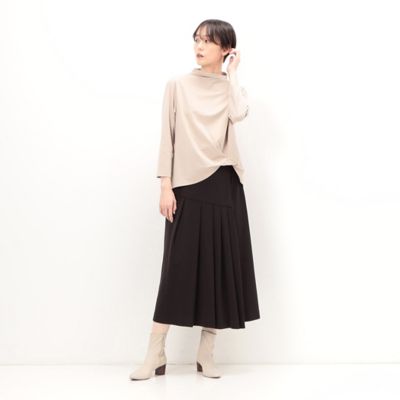 〔　＋サイズ　〕　ハイテンションポンチ　タックプリーツスカート（７８１６ＦＥ０２）