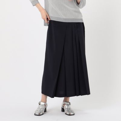 〔　＋サイズ　〕　ストレッチタッサー　ランダムプリーツスカート（７８１６ＦＧ０４）