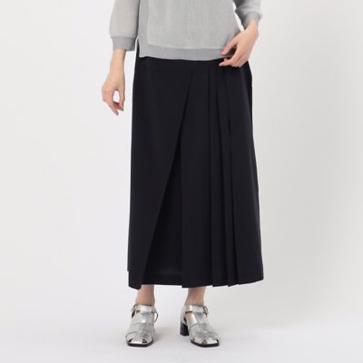 〔　＋サイズ　〕　ストレッチタッサー　ランダムプリーツスカート（７８１６ＦＧ０４）