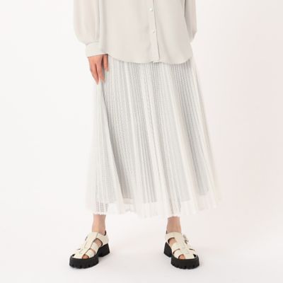 Gabardine K.T+ (Women/大きいサイズ)/ギャバジンケーティープラス 〔 +サイズ 〕 T/Cレース プリーツスカート(7816FG06)