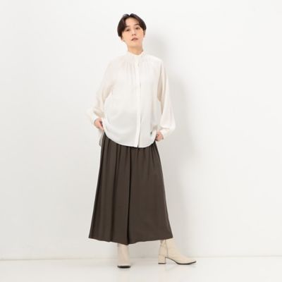 〔　＋サイズ　〕　【セットアップ対応】キュプラレーヨンシャーリングブラウス（７８２０ＢＢ０１）