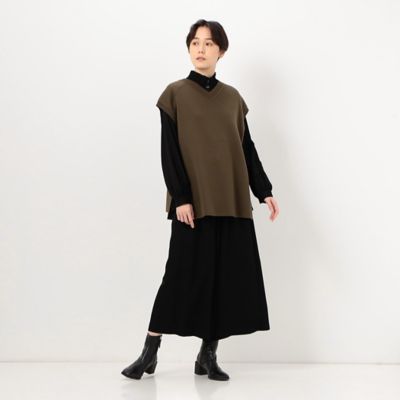 〔　＋サイズ　〕　【セットアップ対応】キュプラレーヨンシャーリングブラウス（７８２０ＢＢ０１）