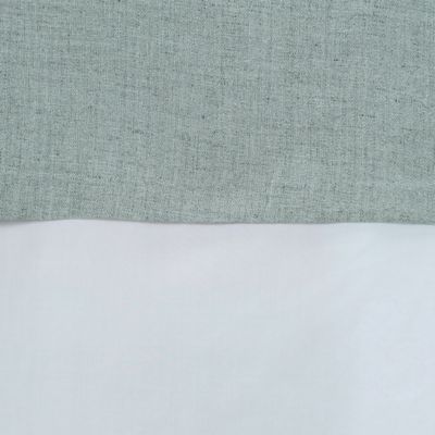 〔　＋サイズ　〕　【洗える／セットアップ対応】麻調合繊　レイヤードブラウス（７８２０ＢＣ０３）