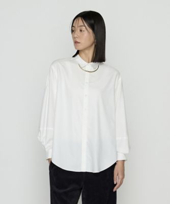 ＜Gabardine K.T+ (Women/大きいサイズ)＞〔　＋サイズ　〕　マイクロスパン　タックボリューム袖のブラウス（７８２０ＢＭ０３）