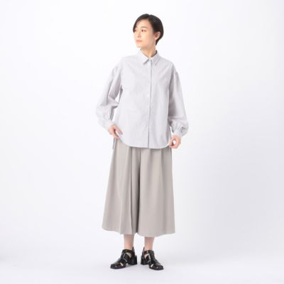 〔　＋サイズ　〕　ストライプブロード　お袖たっぷりストライプブラウス（７８２０ＨＧ０１）