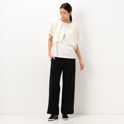 〔＋サイズ〕【洗える】プレーティング天竺　ボレロカットソー（７８２１ＥＡ０２）