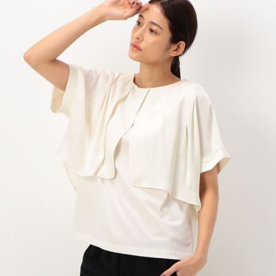 〔＋サイズ〕【洗える】プレーティング天竺　ボレロカットソー（７８２１ＥＡ０２）