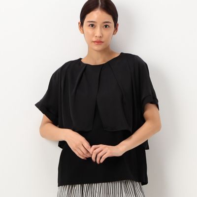 〔＋サイズ〕【洗える】プレーティング天竺　ボレロカットソー（７８２１ＥＡ０２）