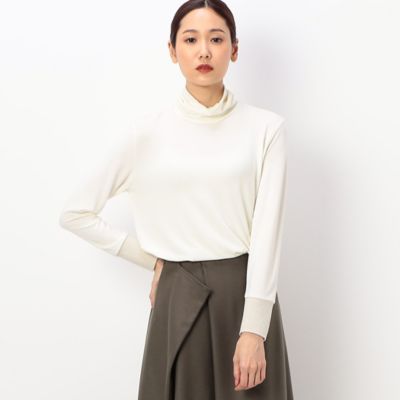 ＜Gabardine K.T+ (Women/大きいサイズ)＞〔　＋サイズ　〕　ロイカベア天竺ラメリブ　あったかプルオーバー（７８２１ＥＡ０９）