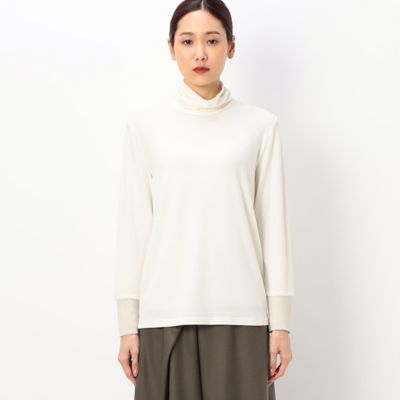 〔　＋サイズ　〕　ロイカベア天竺ラメリブ　あったかプルオーバー（７８２１ＥＡ０９）