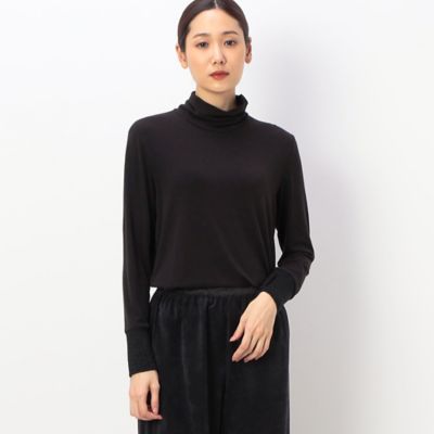 〔　＋サイズ　〕　ロイカベア天竺ラメリブ　あったかプルオーバー（７８２１ＥＡ０９）