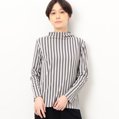＜Gabardine K.T+ (Women/大きいサイズ)＞〔　＋サイズ　〕　レトロ調ミラニーズ編み　ハイネックインナー（７８２１ＥＣ０１）