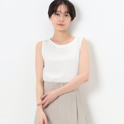 ＜Gabardine K.T+ (Women/大きいサイズ)＞〔　＋サイズ　〕　【洗える】プレーティング　タンクトップ（７８２１ＥＣ１３）
