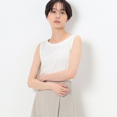 〔　＋サイズ　〕　【洗える】プレーティング　タンクトップ（７８２１ＥＣ１３）