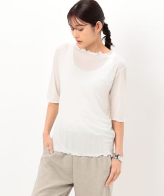 サイズ 〕 【洗える】シアーテレコ Tシャツ（7821EC17） | Gabardine K.T+ (Women/大きいサイズ)/ギ ...