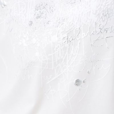 〔　＋サイズ　〕　【洗える】プレーティング天竺　手書きプリントＴシャツ（７８２１ＥＣ１８）