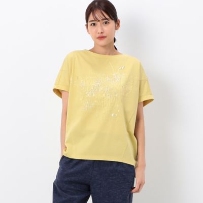 〔　＋サイズ　〕　【洗える】プレーティング天竺　手書きプリントＴシャツ（７８２１ＥＣ１８）