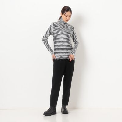 【K．K 】INSCRIRE ボーダーカットソー　M ボーダー柄半袖ニットカットソー(カットソー・Tシャツ) | MICHEL