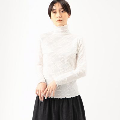 ＜Gabardine K.T+ (Women/大きいサイズ)＞〔　＋サイズ　〕　くしゅっ無地　カットソー（７８２１ＥＦ０１）