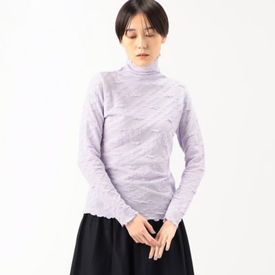 ＜三越伊勢丹/公式＞【送料無料】Gabardine K.T+ (Women/大きいサイズ)/ギャバジンケーティープラス 〔 ＋サイズ 〕 くしゅっ無地 カットソー ライラック トップス【三越伊勢丹/公式】