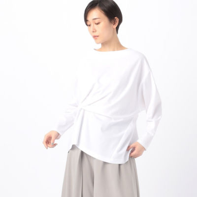 ＜Gabardine K.T+ (Women/大きいサイズ)＞〔　＋サイズ　〕　ハイゲージポンチ　タックプルオーバー（７８２１ＥＧ０１）