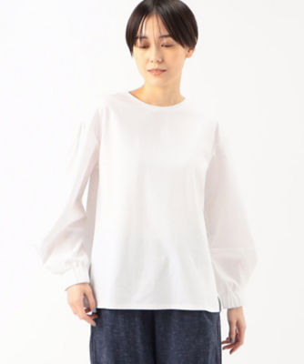 ＜Gabardine K.T+ (Women/大きいサイズ)＞〔　＋サイズ　〕　ポンチ　袖パフプルオーバー（７８２１ＥＧ０２）