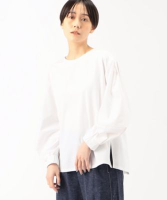 〔　＋サイズ　〕　ポンチ　袖パフプルオーバー（７８２１ＥＧ０２）