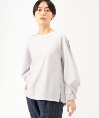 〔　＋サイズ　〕　ポンチ　袖パフプルオーバー（７８２１ＥＧ０２）