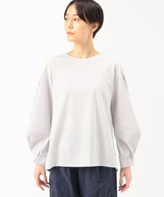 〔　＋サイズ　〕　ポンチ　袖パフプルオーバー（７８２１ＥＧ０２）