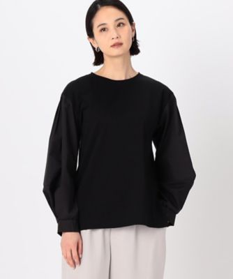 〔　＋サイズ　〕　ポンチ　袖パフプルオーバー（７８２１ＥＧ０２）